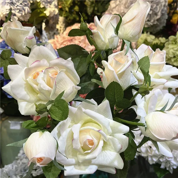 3pcs Real Touch Rose Bouquet – Artificial Flowers - Image 3