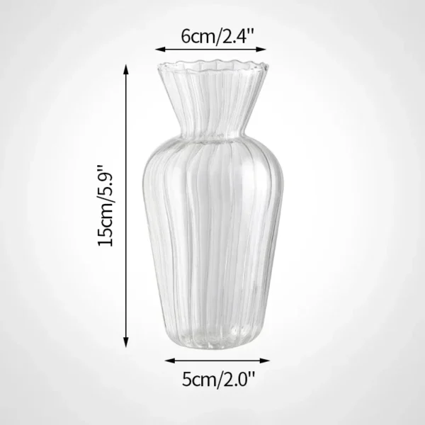Clear Glass Bud Vase – Mini Hydroponic Wedding Decor - Image 35