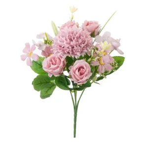 Silk Rose Bouquet – Elegant Artificial Flowers for Congratulations