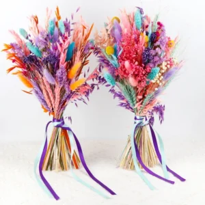 Colorful Dried Flower Wedding & Home Decor Bouquet