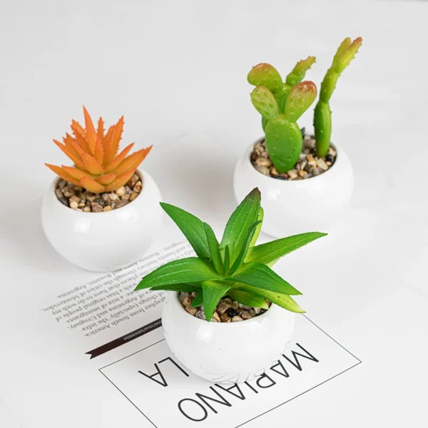 Nordic Artificial Succulent Plant – Cute Small Potted - Image 4