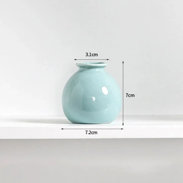 Mini Ceramic Glaze Vase – Multi-Coloured Bud Pot - Image 20
