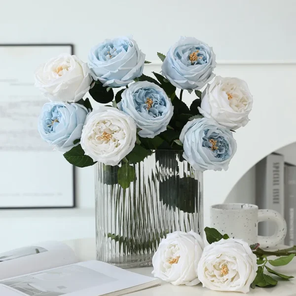 Congratulations Tea Rose Branches – 5pcs Artificial Flowers - Image 5