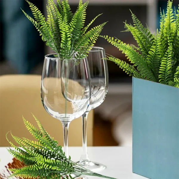 4pcs Faux Boston Ferns – Greenery for Engagement Decor - Image 6