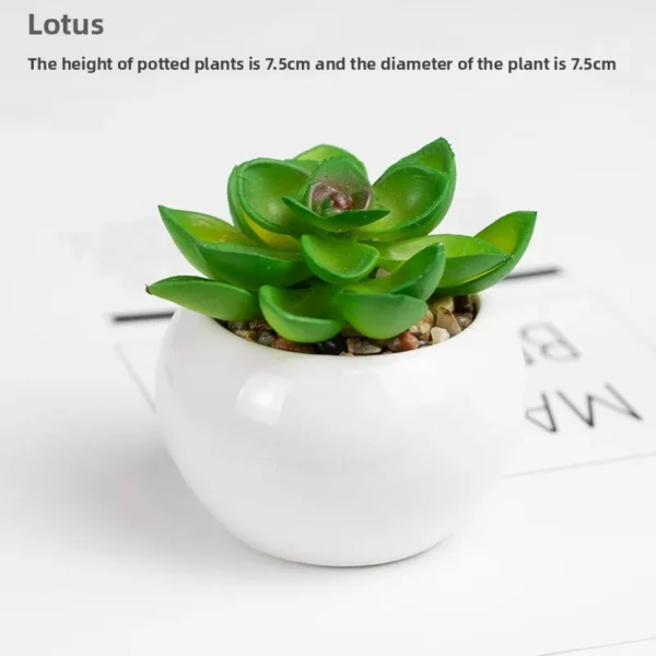 Nordic Artificial Succulent Plant – Cute Small Potted - Image 14