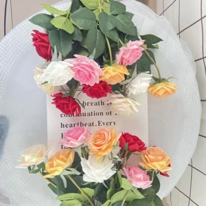 Buy 12pcs Real Touch Artificial Rose Flowers Bouquet in UK, London