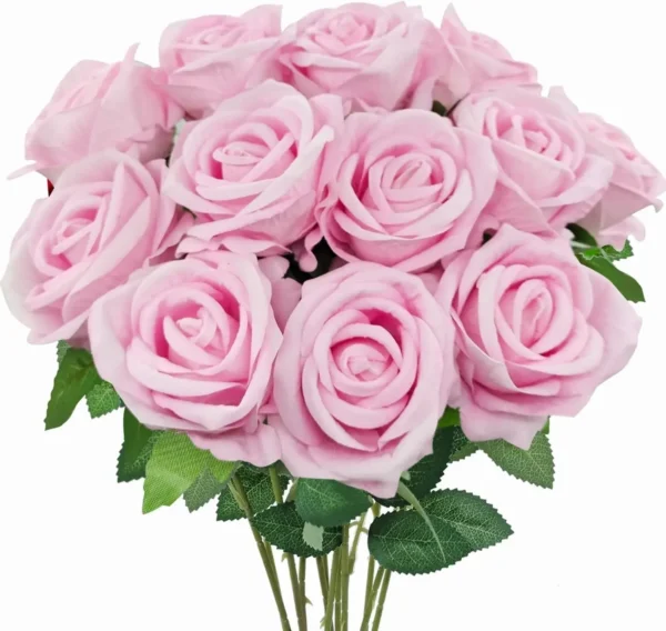 30pcs Velvet Artificial Roses with Long Stems – Real Touch - Image 10