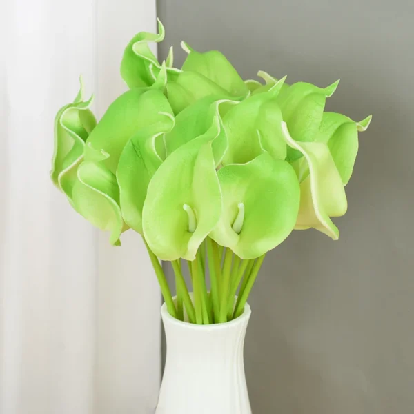Artificial Calla Lily Bouquet – 5/10Pcs Wedding Flowers - Image 10
