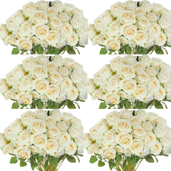 50pcs Silk Rose Bouquet – Wedding & Party Decoration - Image 11