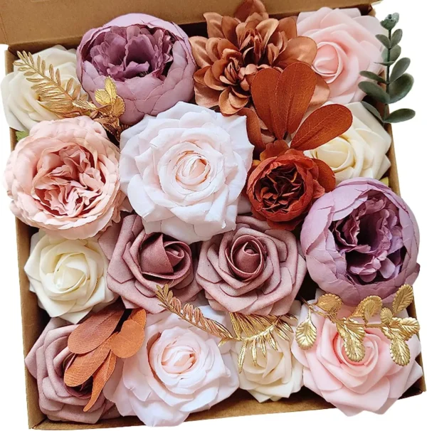 YeeNanee Autumn Terracotta Artificial Flowers Set - Image 12