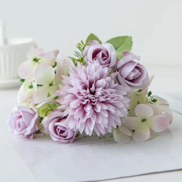 Silk Rose Bouquet – Wedding, Home & Party Decoration - Image 9