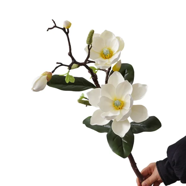 Winter Magnolia Artificial Flowers – Elegant Home & Wedding - Image 5