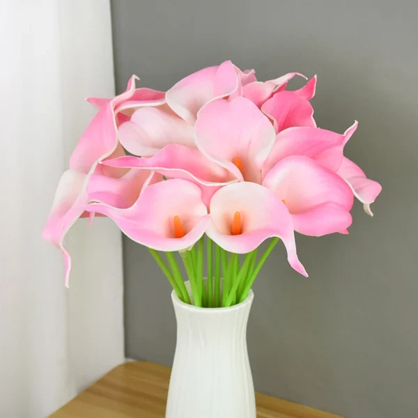 Artificial Calla Lily Bouquet – 5/10Pcs Wedding Flowers - Image 12