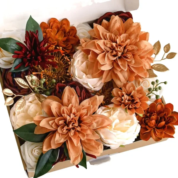 YeeNanee Autumn Terracotta Artificial Flowers Set - Image 2