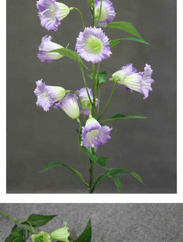 Summer Wedding Bouquet Artificial Silk Bellflowers - Image 24