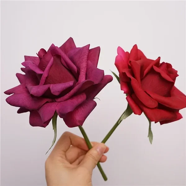 10Pc Real Touch Roses – Birthday Bouquet & Decor - Image 6