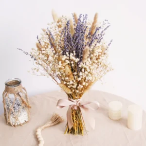 Dried Baby Breath & Daisy Mixed Bouquet – Real Touch