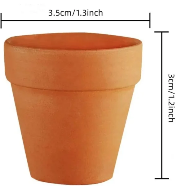 100 Pcs Mini Terracotta Pots with Drainage – 1.3 inch - Image 2