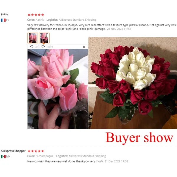 Artificial Rose & Peony Bouquet – 11pcs Wedding Decor - Image 7