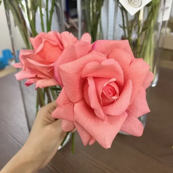 10Pc Real Touch Roses – Birthday Bouquet & Decor - Image 3