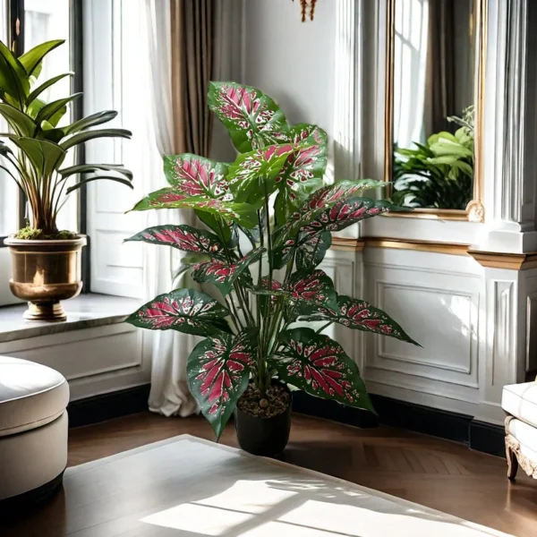 Artificial Alocasia Plant – Faux Leaf Greenery for Anniversary - Image 2