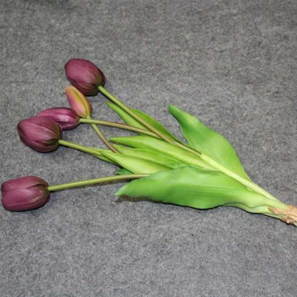 Luxury Real Touch Tulip Bouquet – Decorative Faux Flowers - Image 12