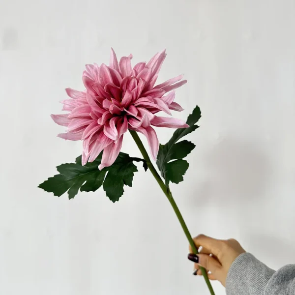 Artificial PU Dahlia Bouquet – 5 Stems Funeral Flowers - Image 10