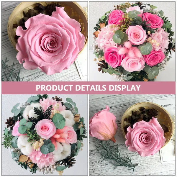 12pcs Preserved Rose Heads – Anniversary & Wedding Decor - Image 4