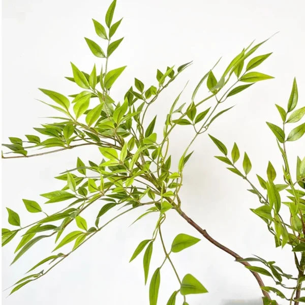 110cm Artificial Bamboo Tree with Green Leaves for Home - Image 5