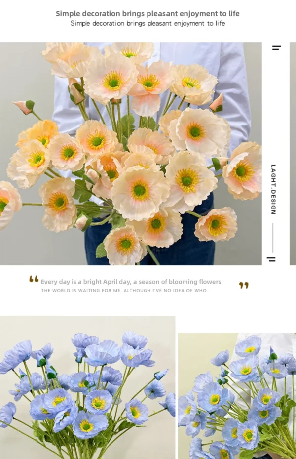 Summer Silk Bouquet – Artificial Flowers for Home Decor - Image 31