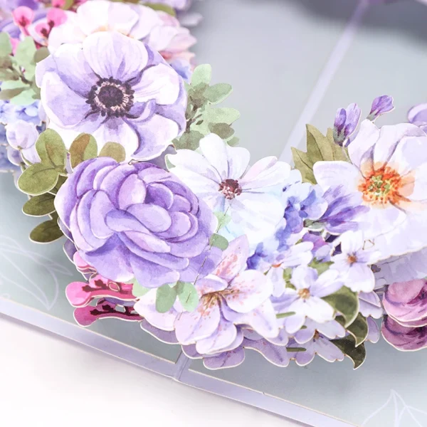 Violets Greeting Card with Envelope – Love & Celebrations - Image 3