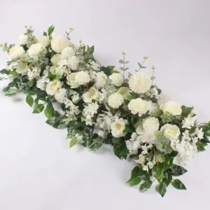 Luxury 100cm White Rose Wedding Table Centerpiece