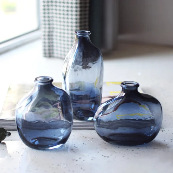 Retro Nordic Transparent Glass Vase for Flowers - Image 25