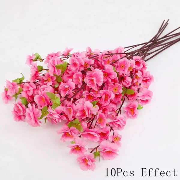 Silk Sakura Flower Bouquet – Artificial Roses for Decor