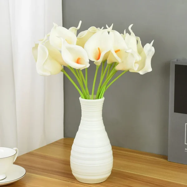 Artificial Calla Lily Bouquet – 5/10Pcs Wedding Flowers - Image 4