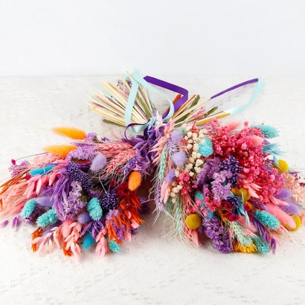 Colorful Dried Flower Wedding & Home Decor Bouquet - Image 5