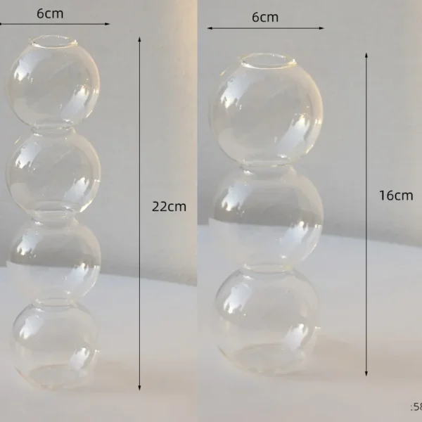 Modern Glass Vase – Nordic Home Decor Flower Pot - Image 2