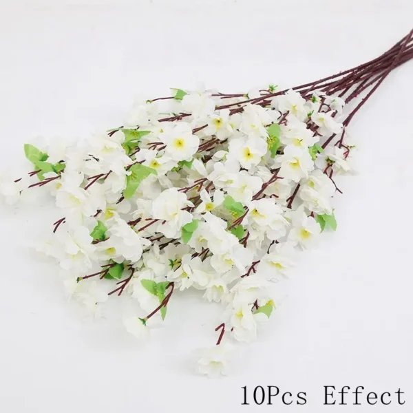 Silk Sakura Flower Bouquet – Artificial Roses for Decor - Image 18