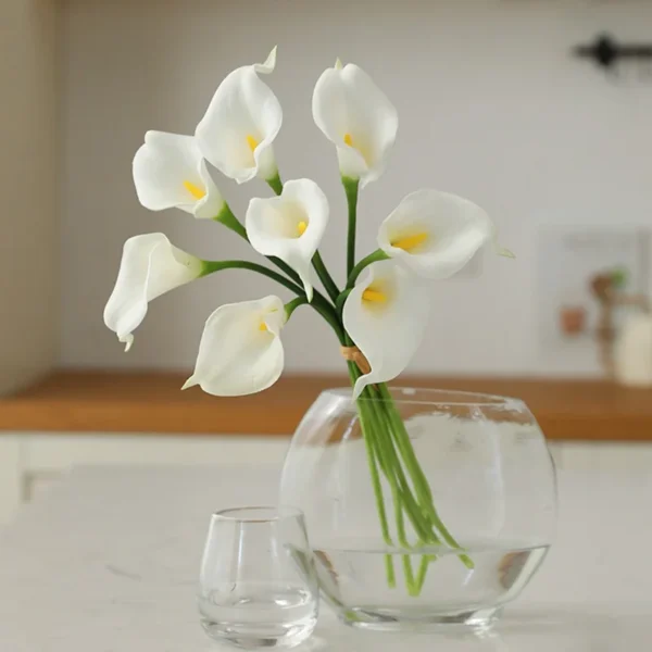 Artificial Calla Lily Bouquet – 5/10Pcs Wedding Flowers - Image 6