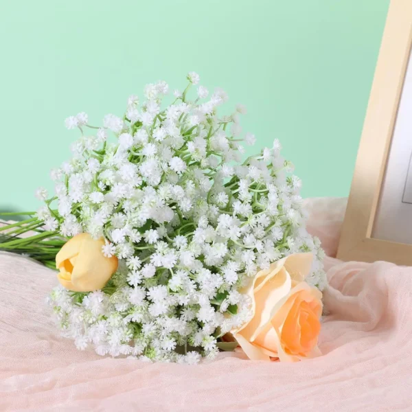 Spring Gypsophila Artificial Bouquet for Home & Weddings - Image 19