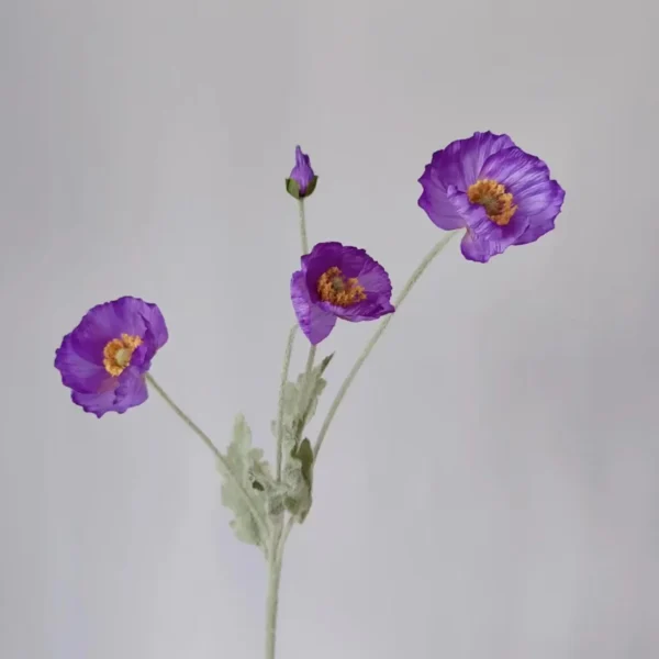 Spring Silk Poppy Stems – Artificial Floral Bouquet Decor - Image 8