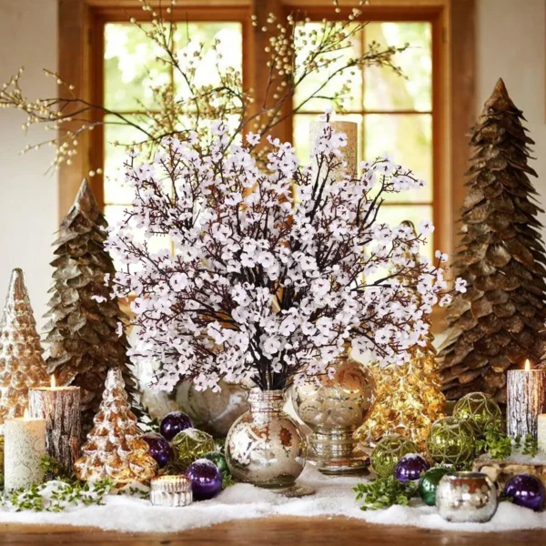 5Pcs Baby’s Breath Winter Artificial Flowers Bouquet - Image 5