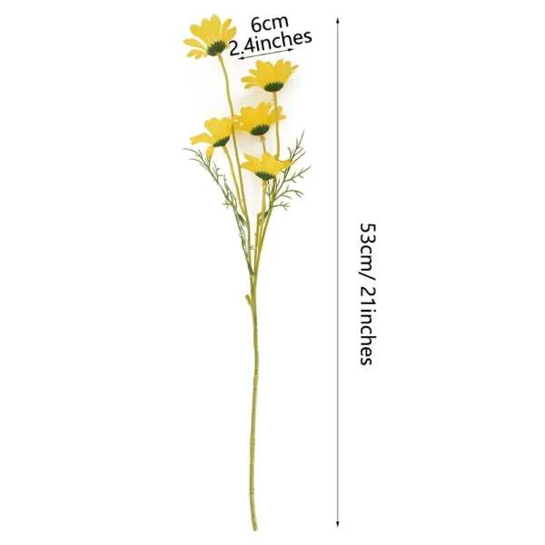 Artificial Daisy Flowers Bouquet – 10pcs UV Resistant Faux Summer Blooms - Image 6