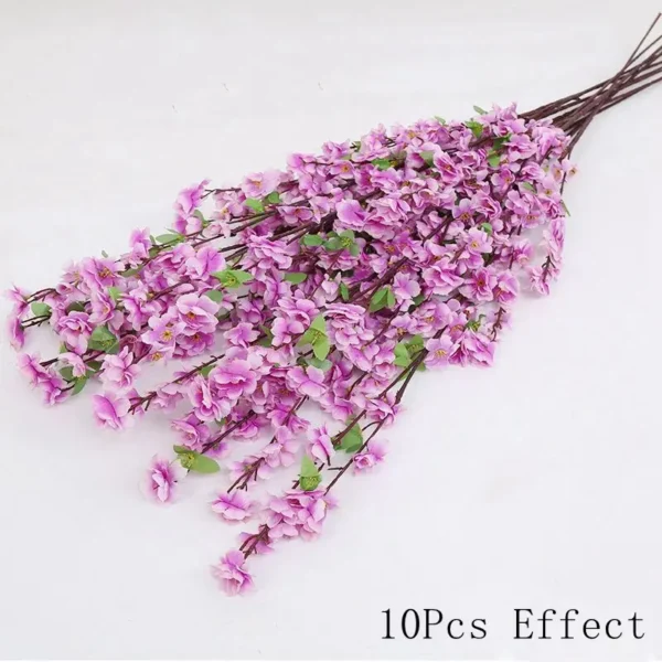 Silk Sakura Flower Bouquet – Artificial Roses for Decor - Image 8