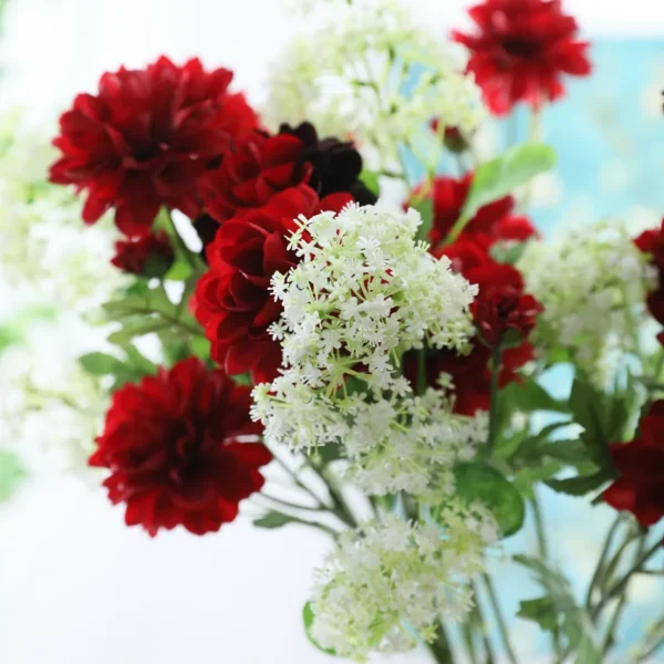 Artificial Hydrangea Flowers – 5pcs Silk Bouquet for Anniversary - Image 6