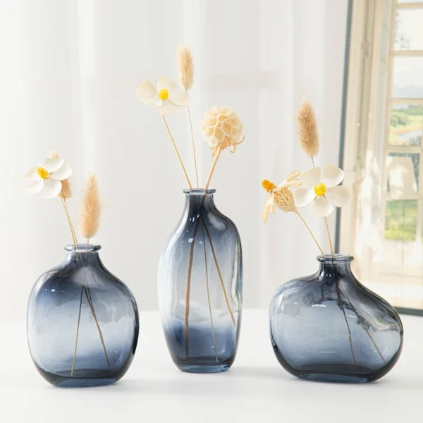 Retro Nordic Transparent Glass Vase for Flowers - Image 29