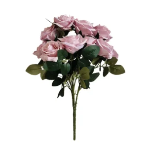 White Artificial Rose Bouquet – Birthday Floral Gift