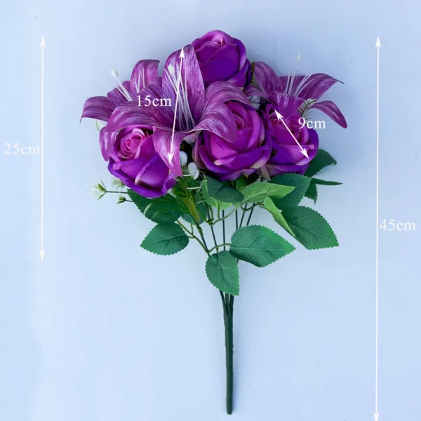 Spring Bouquet – 9 Stem Roses & Lilies, Fresh & Elegant - Image 5