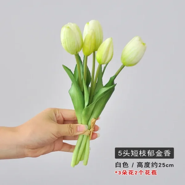 10 Heads Latex Tulip Bouquet – Artificial Wedding Flowers - Image 14