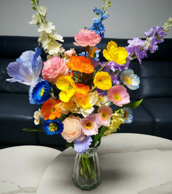 Spring Rose & Lily Bouquet – Artificial Wedding Flowers - Image 6